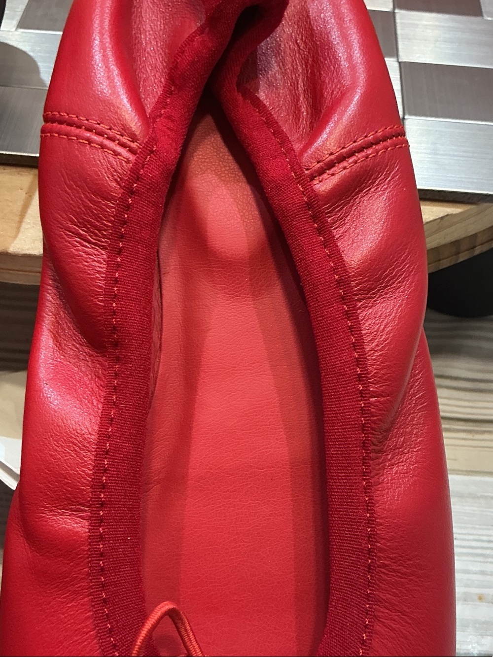 Mango Red Leather Ballet Flats - Picture 9 of 11